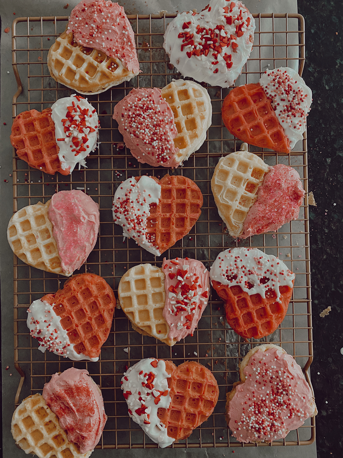 Valentine’s Day Heart Waffles