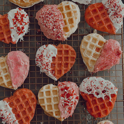 Valentine’s Day Heart Waffles